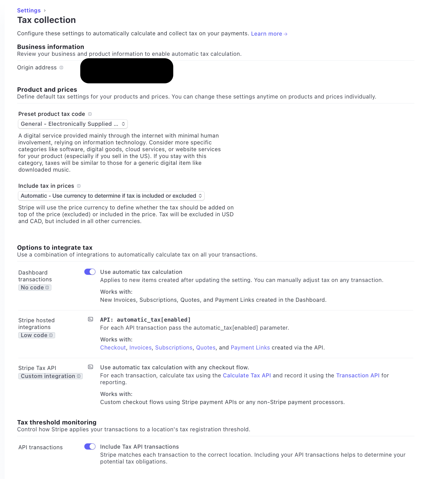 Stripe Auto Tax